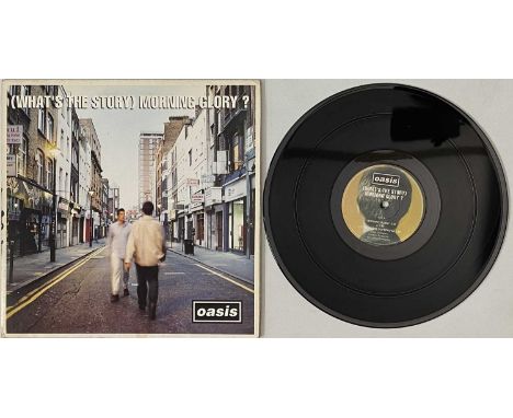 OASIS - (WHAT'S THE STORY) MORNING GLORY LP (UK ORIGINAL - DAMONT - CRE LP 189). An original UK LP pressing of Oasis' second 