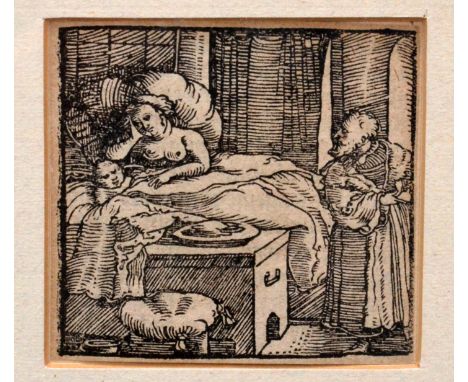 A 16th century print
7 x 7.5cm
Together with one other print 