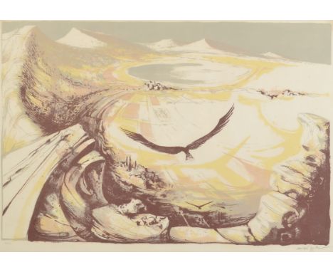 MICHAEL AYRTON 
Eagle Landscape (The Greek Suite) 
Lithograph, 40/50
Signed 
53 x 74cm