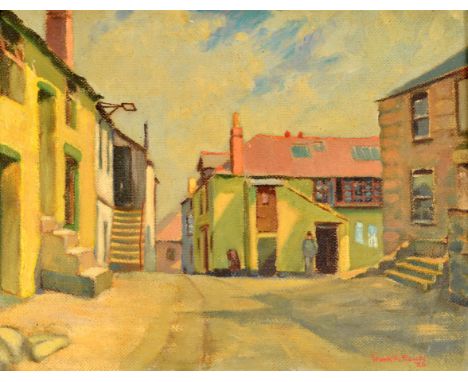 FRANK R FAINT
Porthmeor Square, St Ives
Oil on board
Signed and dated 1953
Inscribed to the back
33 x 43cm 