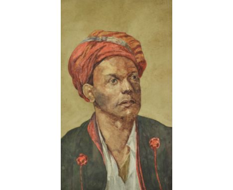 An eastern gentleman 
Watercolour portrait
Together with four works. 