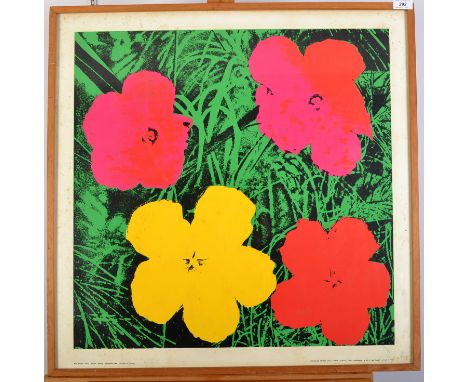 ANDY WARHOL
Flowers
Serigraph
Dated 1964
Printed in France
Paper size 70 x 70cm  Condition Report: Foxing on the white border