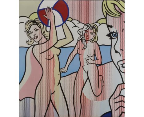 ROY LICHTENSTEIN Beach Ball Print 69 x 75cm  Condition Report: Good, near mint.
 