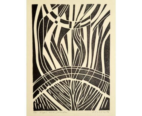 REGINALD JAMES LLOYD 
Untitled 
Woodcut print
SIgned and dated 96
21 x 16cm