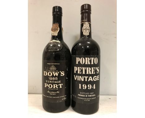 Dow's vintage port 1985; Porto Petre's Vintage 1994; Remy Martin XO Special Fine Champagne Cognac, boxed; Fonseca Tawny port;