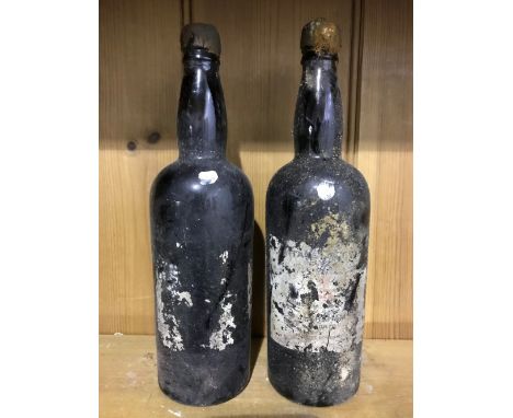 Graham's vintage port 1945, damaged label, good level, and another similar believed Graham 1945 (2)  