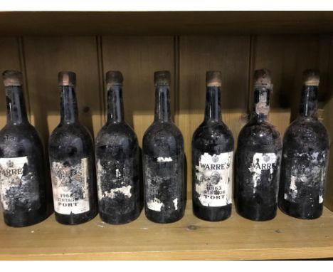 Warre's vintage port 1963, 9 bottles  