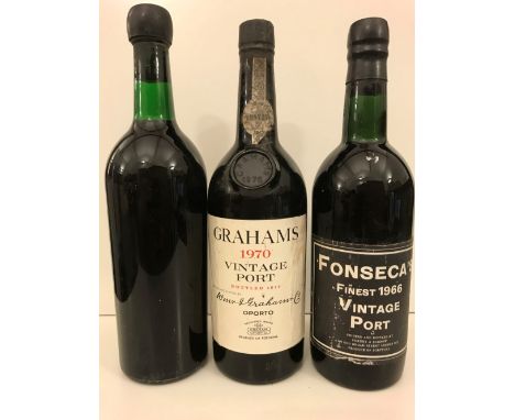 Vintage Port. Taylor's 1963, Fonseca 1966, and Grahams 1970 (3)  