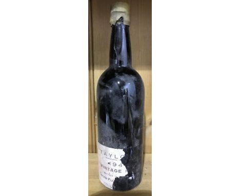 Taylor's vintage port 1945, level in neck, one bottle, label damaged  