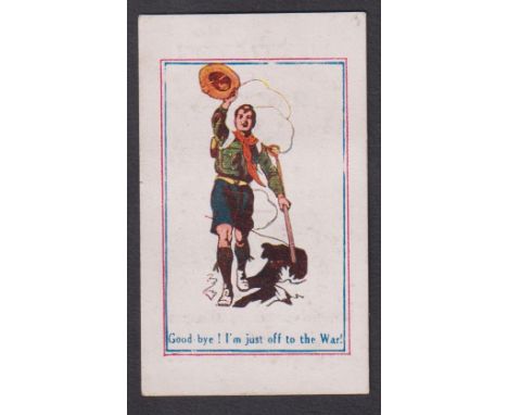 Cigarette card, Nettleton & Mitchell, Army Pictures, Cartoons etc, type card, 'Good-bye! I'm just off to the War' (gd/vg) (1)