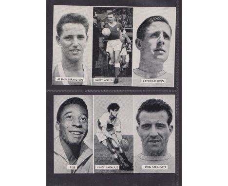 Trade cards, Football DC Thomson, 4 sets, Cup Tie Stars all Nations (16 strips of 3 including Pele), Famous Teams in Football