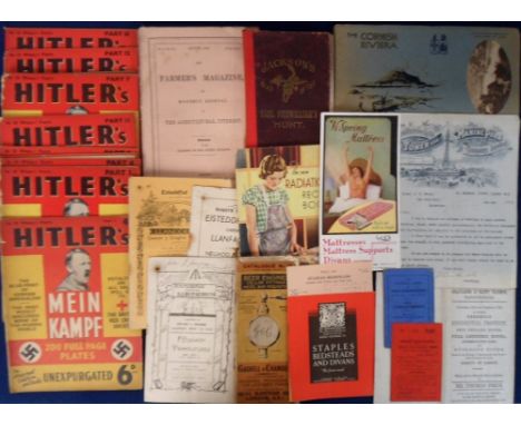 Ephemera, 220+ items of assorted vintage ephemera to include advertising, tickets, letters, photographs, magazines and more. 