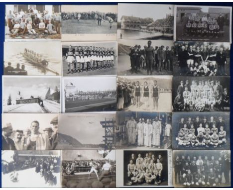 Postcards, Sport, a selection of approx. 59 mixed sporting cards inc. 41 RPs of amateur teams with a few identified. Also 6 R