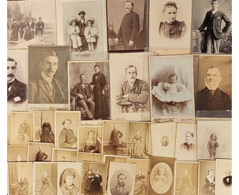 Photographs, Cabinet Cards (27) and Cartes de Visite (82), a selection of mainly portrait cards featuring children, families,