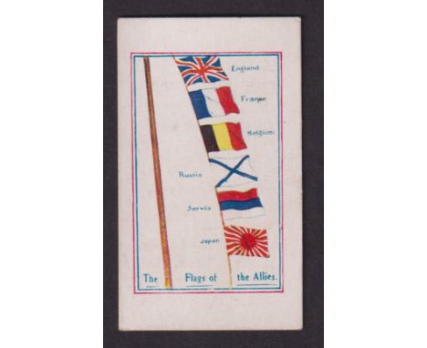 Cigarette card, Geo. Duncombe, Army Pictures, Cartoons etc, type card 'The Flags of the Allies' (gd) (1)