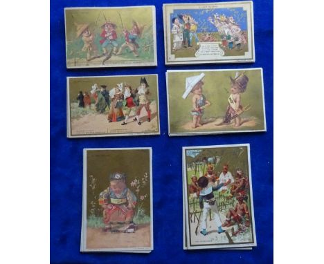 Trade cards, Au Bon Marche, 5 sets and 1 part set, sets are MI46 Three Fishers, MI54 Pont D'Avignon, MI61 Marlborough, T20 Ch