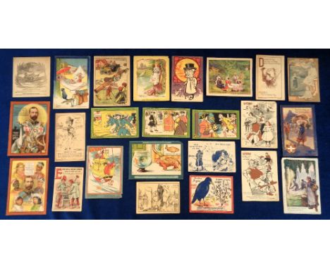 Trade cards, a collection of 24 early UK puzzle cards, mostly 1890's/1900's, various issuers inc. Scales & Sons, Stead & Simp