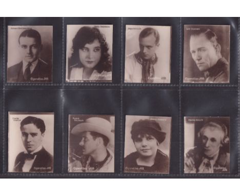 Cigarette cards, 2 sets, Société Job Cinema stars (48 cards), Godfrey Phillips Cinema Stars (circular) both sets include Char