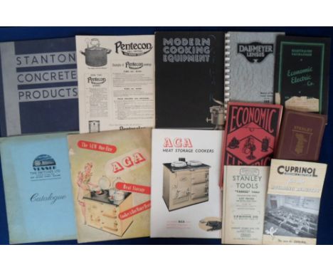 Vintage Catalogues, a collection of catalogues to include 1910 Holzapfels Compositions Testimonials (an attractive Art Nouvea