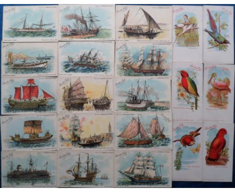 Postcards, a selection of approx. 41 unused cards, advertising Chocolat Louit; 26 cards illustrated with birds and insects an