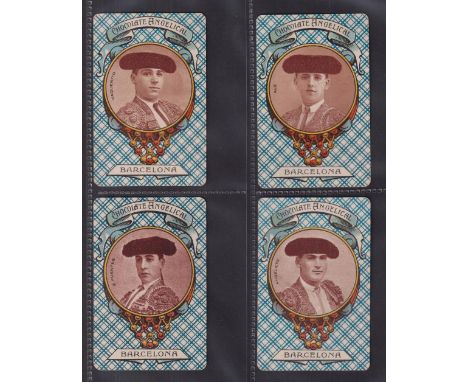 Trade cards, Spain, Chocolat Angelical, Bullfighter Playing Cards, circa 1916 (set, 48 cards) (4 with slight damage to fronts