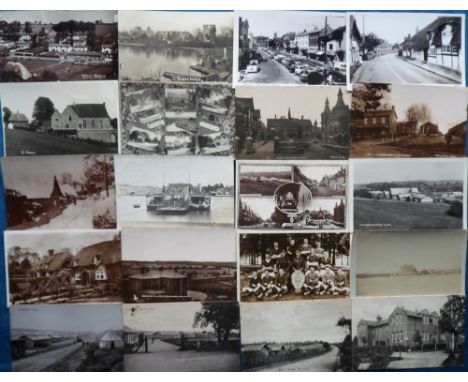 Postcards, Hampshire, a collection of approx. 40 cards, with RPs of St Mary Bourne, Calshot Castle, Nether Wallop village and