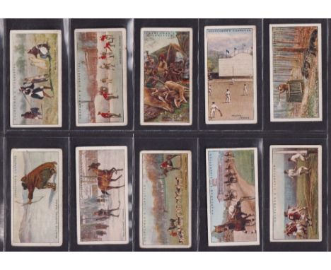 Cigarette cards, Churchman, Sports & Games in Many Lands (set 25 cards) including Babe Ruth Baseball subject (some slight cor