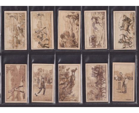 Cigarette cards, Anon (Plain back), Sports of the World (as Wills, BAT etc - sepia fronts) includes Golf Baseball Boxing etc 