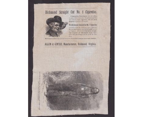 Tobacco silk, USA, Allen & Ginter, Indian Scenes, type, Shawanoh, the Ute Chief who was sent to Washington in 1863 to treat w