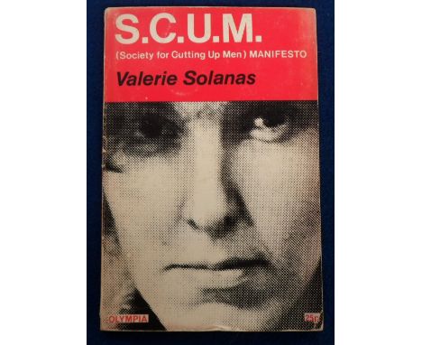 Book, 'S.C.U.M. (Society For Cutting Up Men) Manifesto' by Valerie Solanas 1971 First Edition published by The Olympia Press 