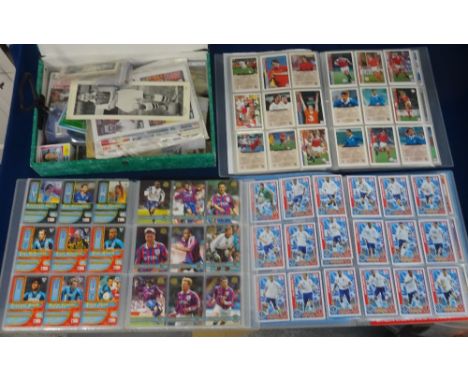 Trade cards, Football, mixture of cards loose and in folders, mainly incomplete sets and odds, Mostly 1970's to 1990's but so