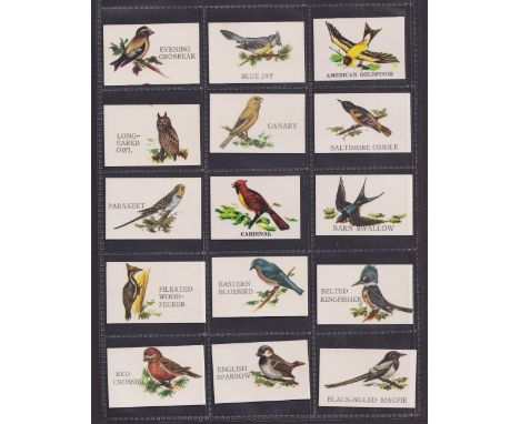 Trade cards, USA, Marx Toys, Birds of North America, 'K' size (set of 24 cards), issued with bird models (not included) (vg/e