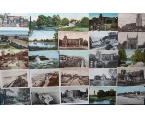 Postcards, Essex, approx. 100 cards to include views of Ilford, Chelmsford, Harwich, Halstead, Colchester, Southend etc. Some