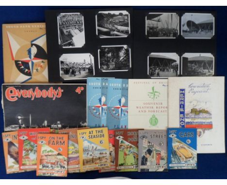 Ephemera, to include Festival of Britain items (souvenir programme, 3d plans and programmes, Radio Times with FOB cover (Apri