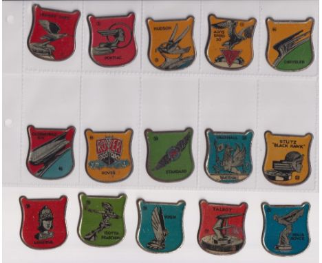 Trade issue, Thomson, Army Badges & Motor Car Crests, 'K' size (Metal) (15/36) nos 1, 2, 3, 8, 11, 14, 16, 18, 20, 21, 22, 25