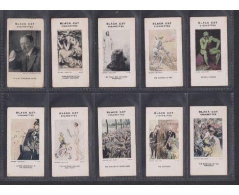 Cigarette cards, 5 sets, all Military themed, Carreras Raemakers War Cartoons (Black Cat), Wills Scissors Heroic Deeds, Wills