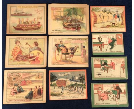 Trade cards, Freeman, Hardy & Willis, Puzzle Cards, a collection of 10 early puzzle cards inc. Chess (x2, different), Billiar