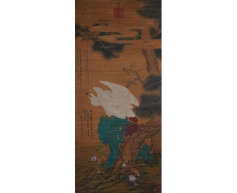 A Chinese Scroll Painting Signed Song Huizong 142 x 63cm Song Dynasty