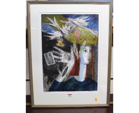 Diane S.Griffiths - Recantation, artist proof lithograph, signed, titled and dated 1996 in pencil to the margin, 53 x 38cm