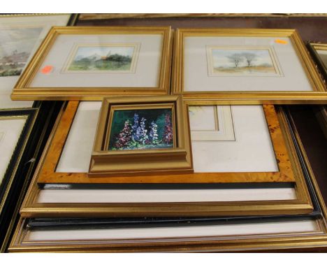 Assorted pictures and prints, to include Bridget James - Still life lithograph, John Paley - Portrait study watercolour etc 