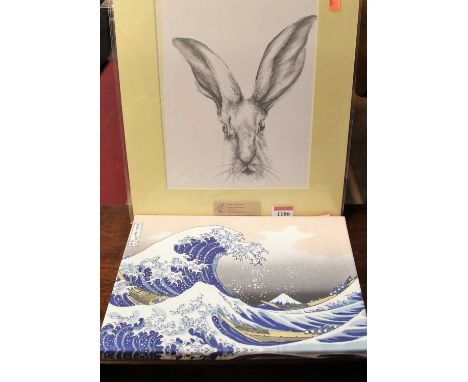 After Hokusai - Japanese canvas print; and a Fanny Anners print (2)