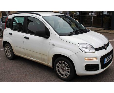 A Fiat Panda motor car, registration number EO63 PDV, 1200cc five-door white hatchback, manual, 31,057 recorded miles, with V