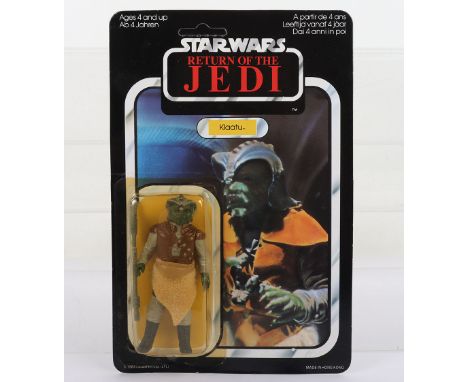 Vintage Palitoy Star Wars Return of The Jedi Klaatu Vintage Original Carded Figure, 3 ¾ inches mint, factory slightly yellowe