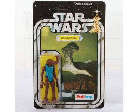 Vintage Star Wars Hammerhead on Palitoy 20 back card, 1979, 3 ¾ inches mint action figure, unpunched original example, fully 