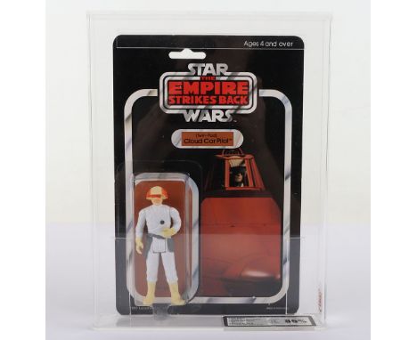 Vintage Star Wars UKG Graded 85 Cloud Car Pilot Palitoy 45 B card, Empire Strikes Back 1982, punched with excellent undamaged