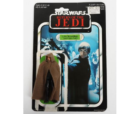 Vintage Star Wars Return of The Jedi Luke Skywalker Jedi Knight Outfit Action Figure, complete with Jedi cloak sewn shut clas