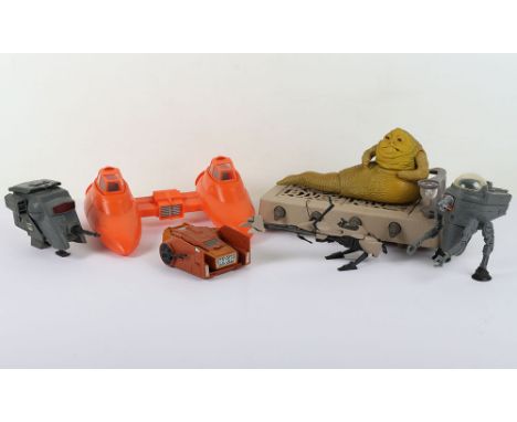 Vintage Star Wars Vehicles & Accessories, including: Kenner Twin Pod Cloud Car, decals applied, Cap-2 Mini Rig complete with 