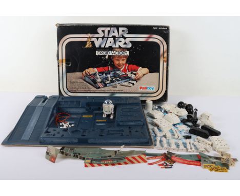 Palitoy Vintage Star Wars Droid Factory, contents: blue droid factory storage base, build up to five complete robots, appears