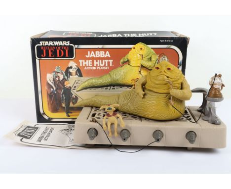 Vintage Kenner Star Wars Return of The Jedi Jabba The Hut Action Playset,  with Jabba the Hutt and Salacious Crumb figures, c