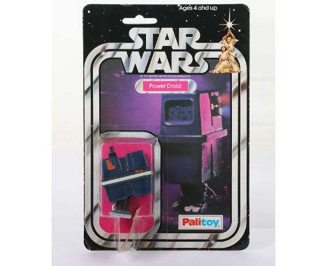Vintage Star Wars Power Droid on Palitoy 20 back card, 1978, 3 ¾ inches mint action figure slight crease to one corner of bac